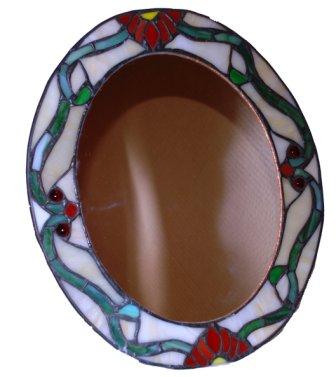 Oval Stained Glass Mirror