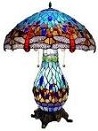 King Size Blue Dragonfly Umbrella Lamp