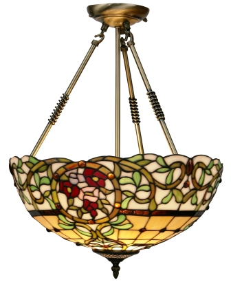 Suspended leaded glass Mackintosh shade