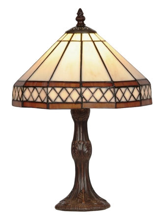 10 Inch Brown & Cream Table Lamp