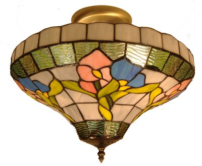 Floral Uplighter Tiffany Ceiling Lamp