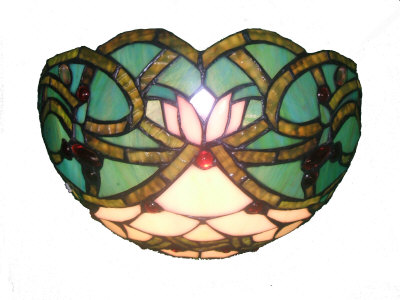 Floral Tiffany Glass Wall Lamp