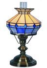 10 Inch Beige/Blue Oil Style Table Lamp
