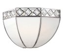 10in Bevelled Wall Light in White and Chrome