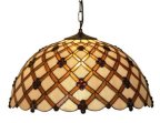 20 Inch Cream and Gold Ceiling Light