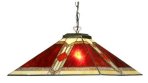 Classic 18" Red and Cream Art Deco Ceiling Pendant