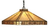 Large Art Deco design square ceiling shade