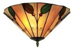 Inverted cream shade with Leaf Pattern