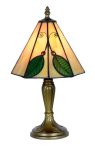 8 Inch Green Leaf Tiffany Table Lamp