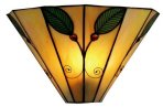 12 Inch Green Leaf Wall Uplighter