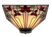 Square Floral Tiffany Suspended Shade