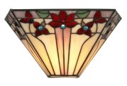 Square Floral Tiffany Wall Light