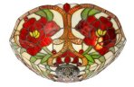 Elegant 16 inch Tiffany Rose suspended shade
